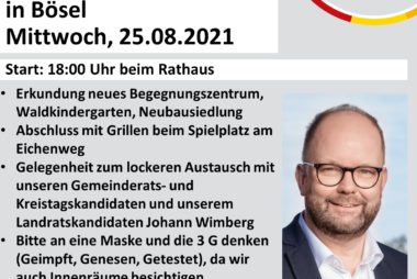 Einladung Fahrradtour 25-08-2021 Bösel
