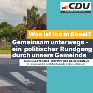 Politischer Rundgang durch die Gemeinde am Donnerstag, den 07.05.2026